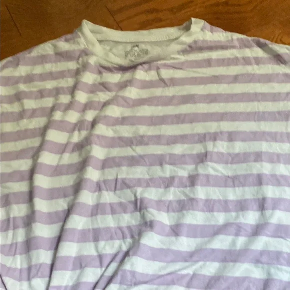 Striped Purple and White Kids Shirt - Picture 3 of 8